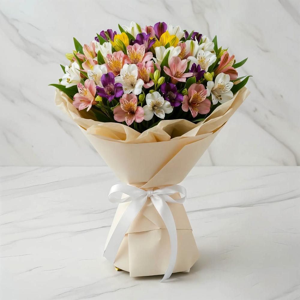 Букет цветов из: Альстромерии в Евсино