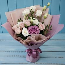 Букет цветов из:  Розы и Лизиантусы в Евсино