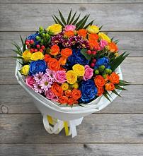 Букет цветов из:  Розы и Хризантемы в Евсино