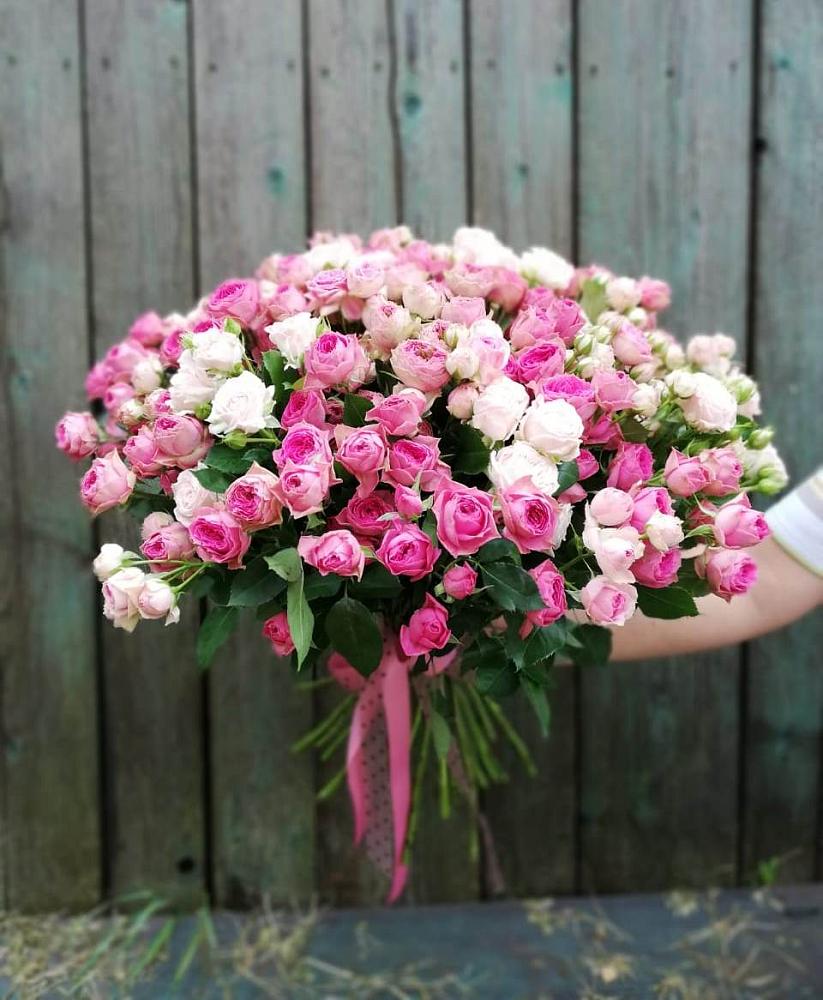 Букет Розовые кустовые розы Натали и Лав Лидия в Евсино