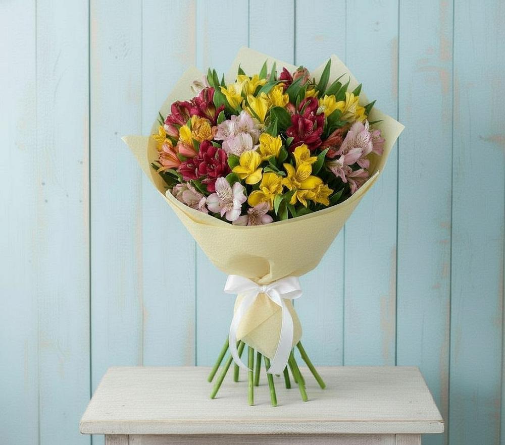 Букет цветов из: Альстромерии в Евсино