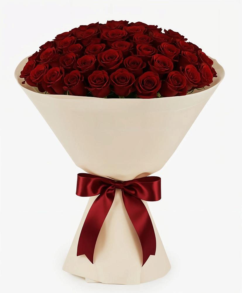 Букет 101 Бордовая роза Блэк Бакарра в Евсино