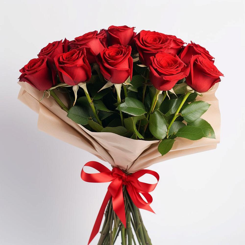 Букет 11 Красных роз Эдлесс Лав в Евсино