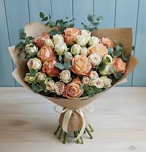 Букет цветов из:  Альстромерии и Розы в Евсино