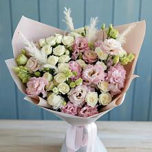 Букет цветов из:  Альстромерии и Розы в Евсино