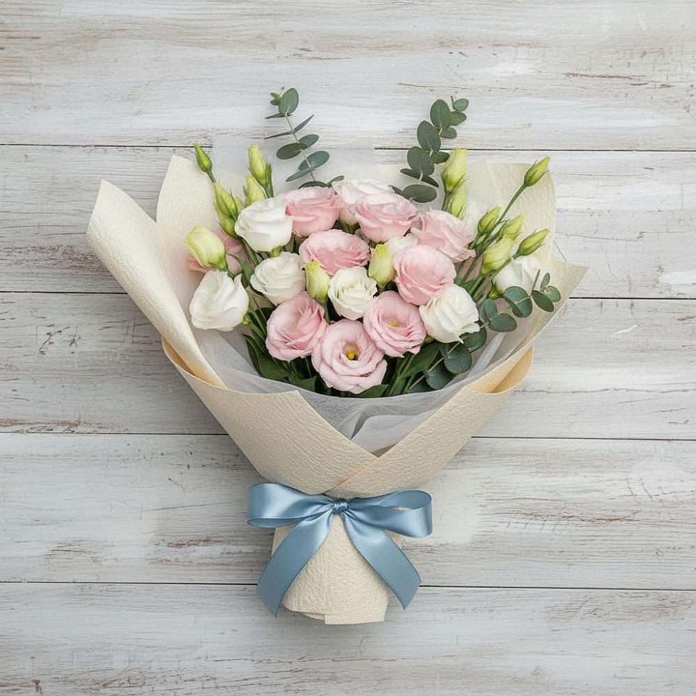 Букет цветов из: Лизиантусы в Евсино